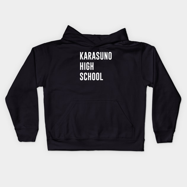 Haikyuu Karasuno High School Volleyball Club Kids Hoodie by redsoldesign